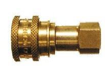 1/4 two way shut off fitting brass socket carpet hose