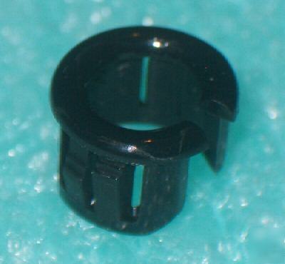 10 black plastic 1/2 inch hole bushing - heyco #2871