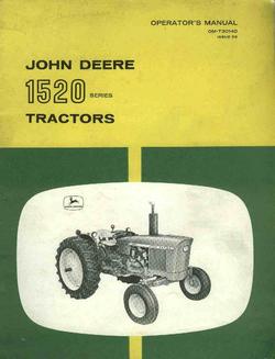 John deere operator's manual 1520 tractor tractors good