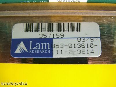 Lam research 4520 i solenoid interlock bd device