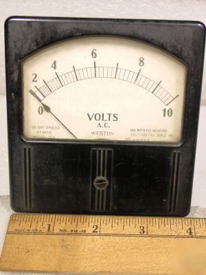 Vintage weston d.c. volt meter model #744
