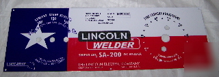 Lincoln arc welder texas st flag m-8803 control plate