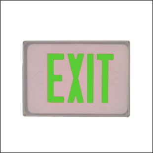 6PS, wet location led exit sign emergency light/s-E3WG