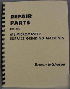 Brown & sharpe 618 micromaster grinder manual