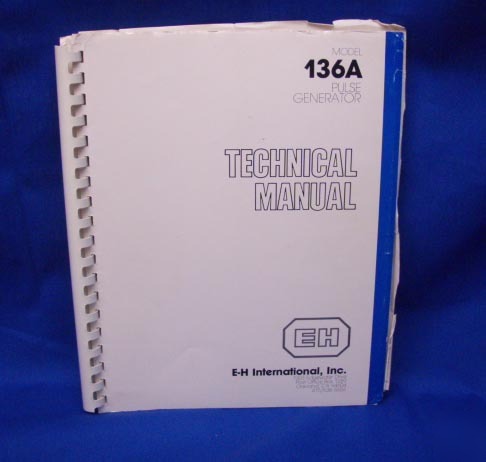 Eh model 136A pulse generator technical manual