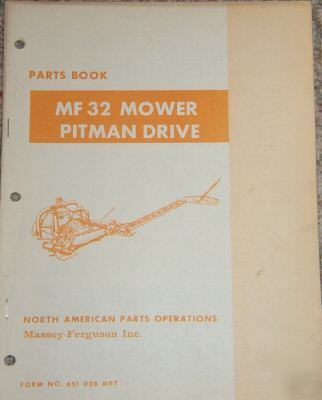 Massey ferguson mf 32 mower parts book