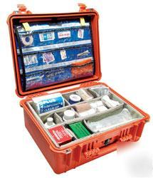 New pelican 1550 ems orange case with ems dividers 