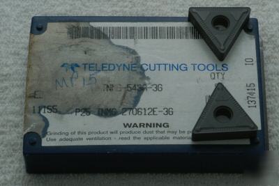 New teledyne tnmg-543A-3G mp-15 carbide ins 5PC bx