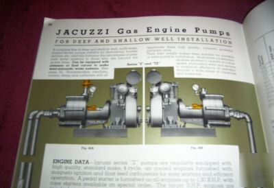 Rare 1941 jacuzzi pump & pressure systems catalog