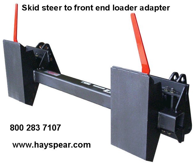 Skid steer adapter to fit front end tractor loader 