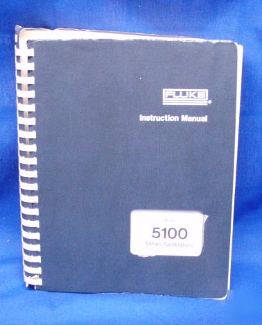 Fluke model 5100 calibrator service manual