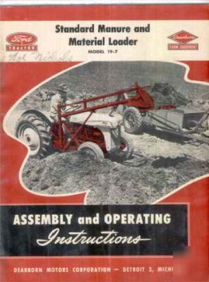 Ford tractor stanard manure & material loader 1948