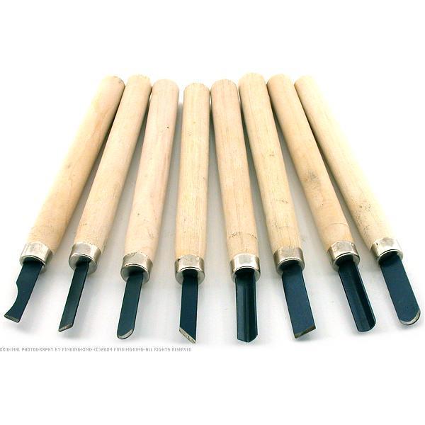 8 piece wood chisels lathe hand woodworking tool set