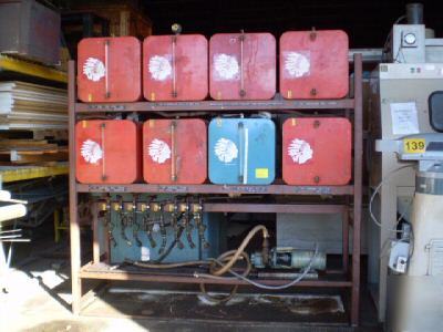 Ifh group sauk valley 8 x 65 gal. oil dispensing system