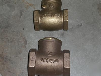 Large brass water swing valves 2 ipt? 2