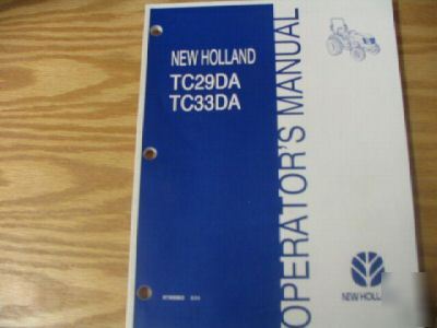New holland TC29DA TC33DA tractor operators manual