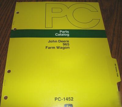 John deere 965 farm wagon parts catalog jd