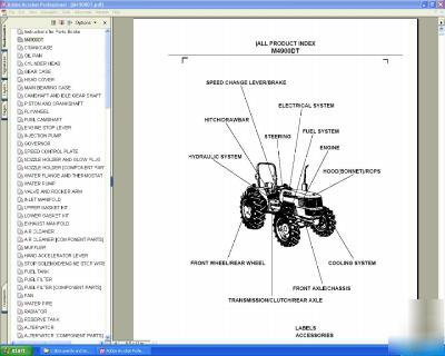 Kubota M4900 dt 4X4 tractor parts manual