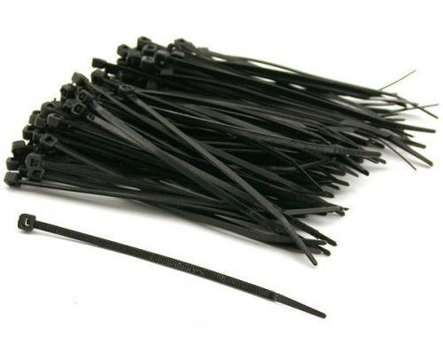 New 100 uv black nylon cable ties 14