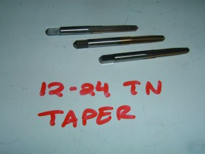 New 3 12-24 vermont taper taps hs 4 flute tin