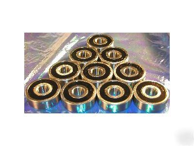 10 ball bearings 6203-2RS 17MM bore 6203RS bearing rs