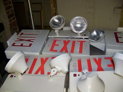 Exit signs mixed lot of 25
