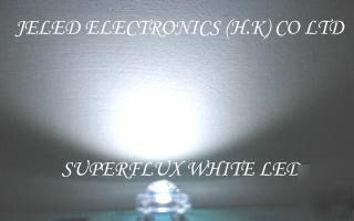 NEW100X superflux white 5MM r/h led lamp 15,000MCD f/s