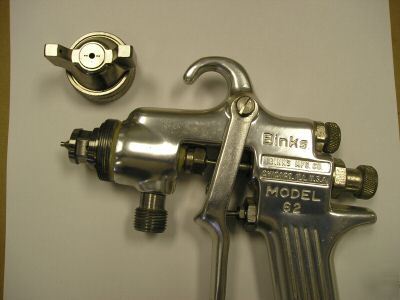 New binks model 62 spray gun with fluid nozzle/air cap