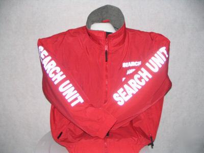 Reflective search & rescue jacket, sar, sar red, xl