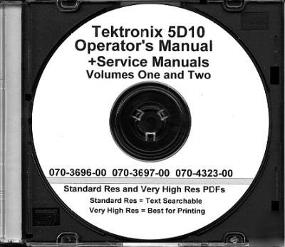 Tek 5D10 operators manual + service manual vols 1 and 2