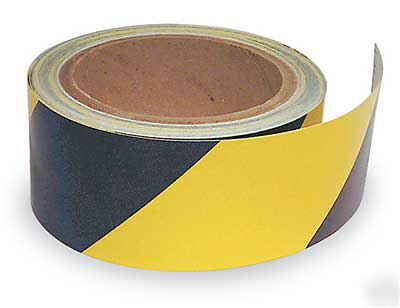 Black and yellow safety warning tape 1 case (24 rolls)