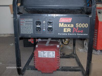 Coleman maxa 5000 er plus portable electric generator