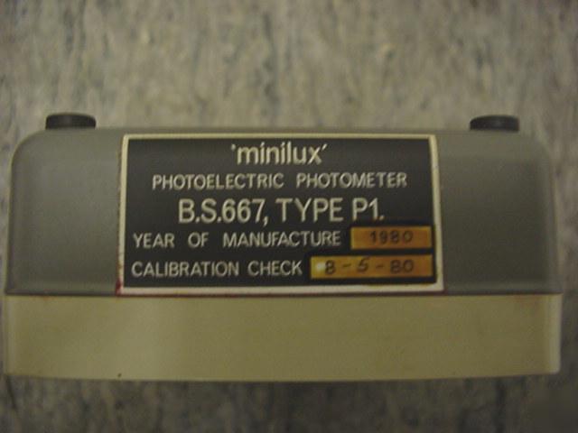 Minilux photoelectric photometer b.s.667, type P1