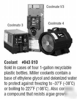 New miller 043810 coolant case - 4X 1 gallon - 