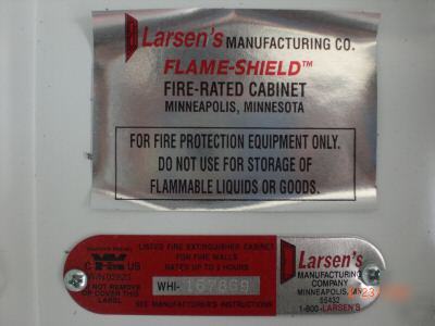 larson fire shield cabinet w/ acrylic front glass