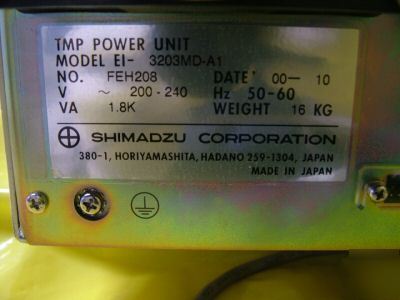 Shimadzu turbopump controller ei-3203MD-A1