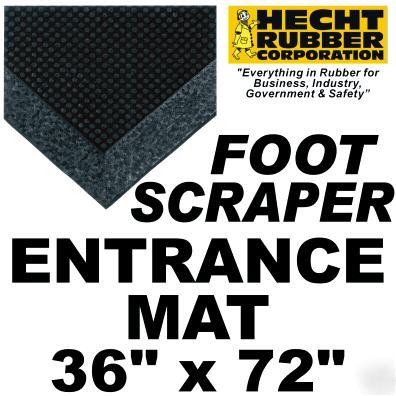 New 36 x 72 rubber foot scraper entrance mat office