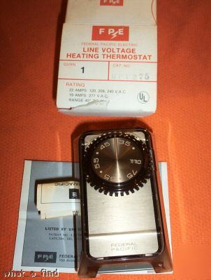 New fpe line voltage heating thermostat HPT275 40-85Â°f