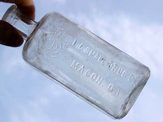 1890's l. c. small pharmacy bottle macon ga. (#1194)