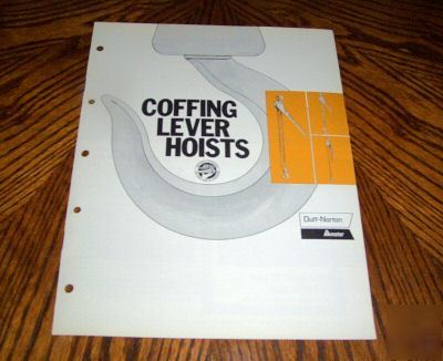 1971 duff-norton coffing lever hoists brochure 