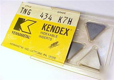 Lot of 5 kennametal carbide inserts tng 434 / K7H