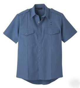 New firefighter duty shirt blue small short sleeve * 