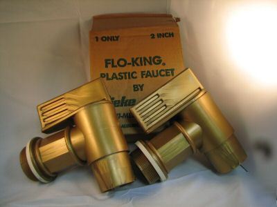 New (qty 2) drum faucet flo-king 2 inch barrel rieke