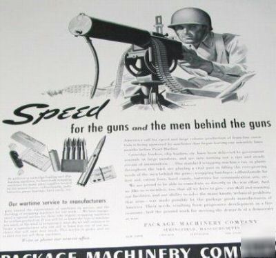 Package machinery company-springfield ww ii-8 1940S ads