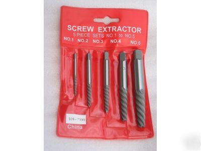 Screw extractor set 5 pieces 