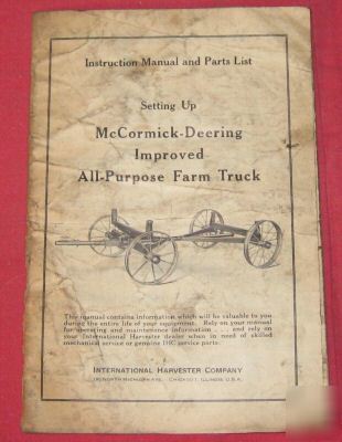  mccormick-deering all purpose farm truck manual 