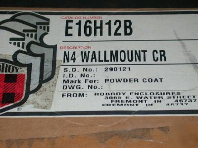 Robroy E16H12B steel enclosure N4 wall mount cr