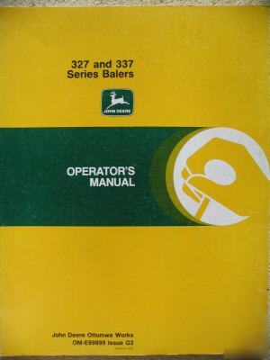 John deere 327 337 rectangular baler operator manual