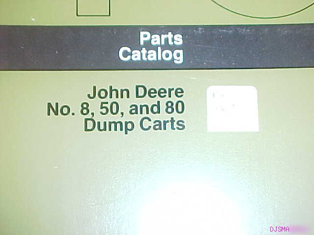 John deere 8 50 80 dump carts trailer parts catalog