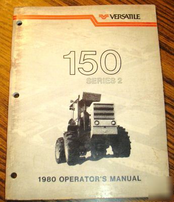 1980 vesatile 150 series 2 tractor operator's manual